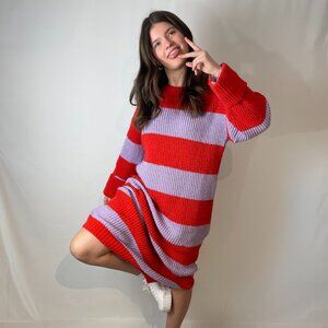 Cozy Striped Sweater Dress - Cara And The Sky